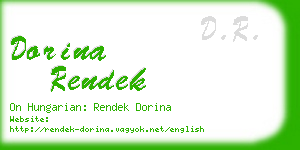 dorina rendek business card